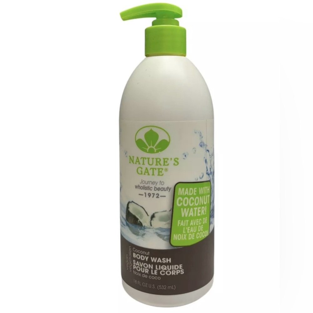 Nature’s Gate Coconut Body Wash Vegan 18floz Coconut Water, GF Holistic